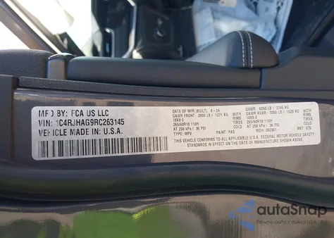 2024 Jeep Grand Cherokee Laredo X 4X4 from USA, damaged, VIN 1C4RJHAG9RC263145